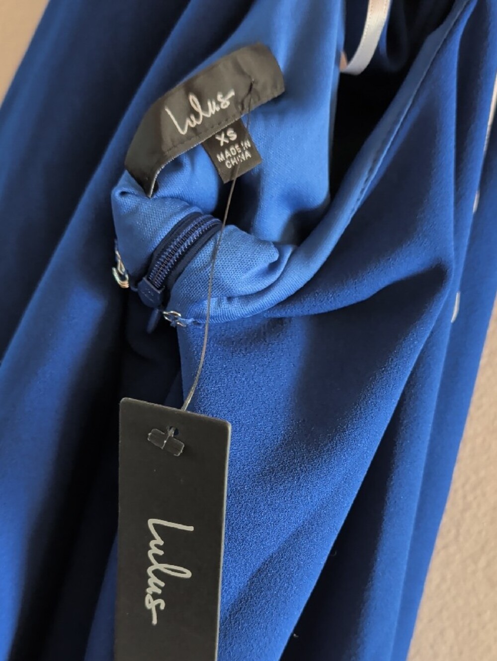 Katrina Royal Blue Strappy Backless Skater Dress XS Lulu's - Picture 7 of 7